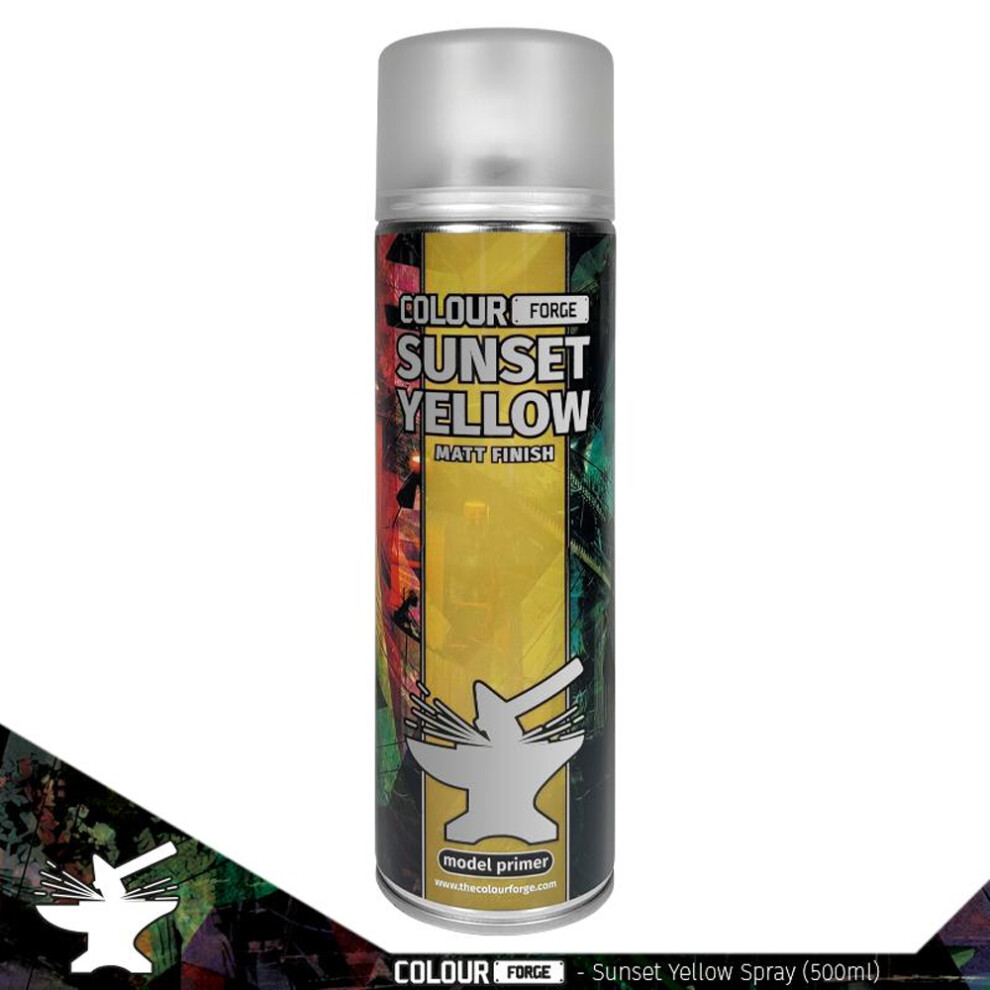 Colour Forge Sunset Yellow Spray Primer Paint 500Ml 5060843101345