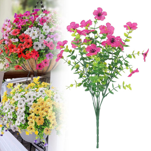 Arisefrom Artificial Outdoor Flowers – 7 Bunches, Mixed 1