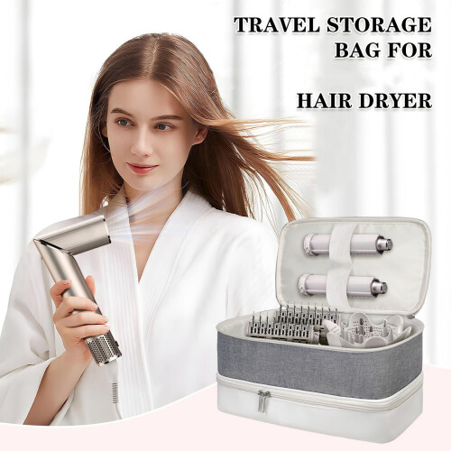 PU-Tragetasche für Styler, 2 separate Abschnitte,-Weiß 2
