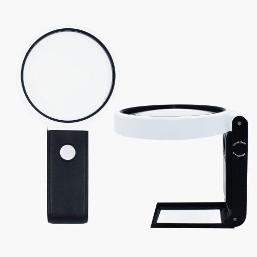 Lente d'ingrandimento a LED con supporto e design pieghevole. 2