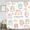 Rainbow Shower Curtain 72x72 in Polyester 2