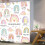 Rainbow Shower Curtain 72x72 in Polyester 3