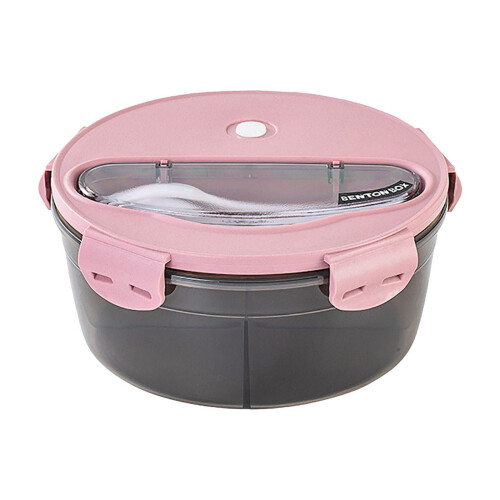 Mikrowellengeeignete Bento-Box mit Besteck, 3 Fächer 1