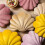 Shell-Shaped Velvet Throw Pillow, Beige, 14 x 11 in 4