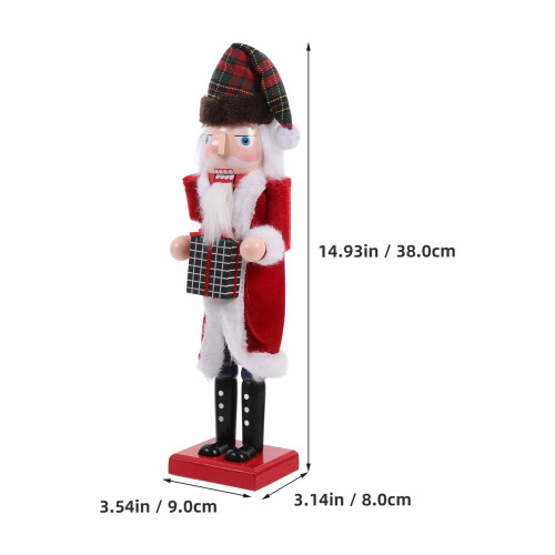 Wooden Christmas Nutcracker Decor Red 38 cm 1