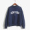 Women's O-Neck Long Sleeve Pullover Sweatshirt Navy L 4