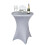 Cocktail Spandex Table Cover 36 in Silver 3