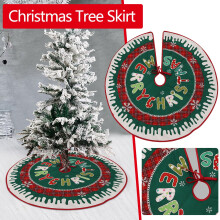 Scalloped Christmas Tree Skirt, Soft Fabric, 60in