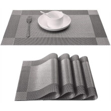 PVC Placemats Set of 6 – 45 x 30 cm, Non-Slip &