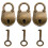 Mini Vintage Padlock with Key, Light Gold, 3 pcs 1