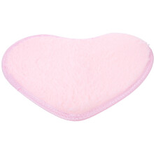 Heart-Shaped Fluffy Floor Mat Pink 30 x 40 cm