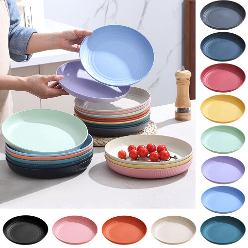 9" Food-Grade Reusable Plastic Dinner Plates