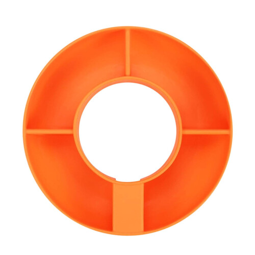 4-Compartment Silicone Snack Platter for Cup Holders