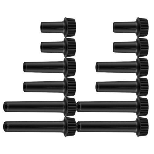 Black Lamp Turn Knobs 12 pcs Plastic E26