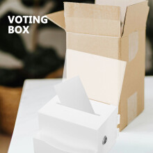 Acryl donatiebox met slot en gleuf