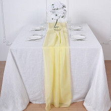 Chiffon Table Runner 72 x 21.6 in Yellow
