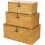 Natural Wicker Storage Baskets with Lids – Set of 3 1