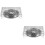 2Pcs Silver Portable Bbq Grill Stainless Steel Rustproof Easy Clean 5