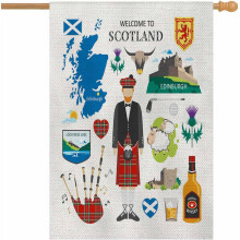 Scotland Garden Flag 28x40in Double-Sided Burlap