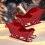 Mini Santa Sled Set – Plastic Christmas Village Decor (2 1