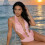 Maillot de bain une pièce avec perles et fleurs pour-Rose M 6