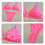 Dames bloemenprint halternek stringbadpak-roze bladeren M 4