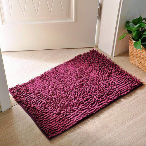 Non-Slip Absorbent Bathroom Mat – Chenille Rug 1