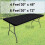 Elastic Picnic Tablecloth 30 x 48 in Navy Black Grey White 3