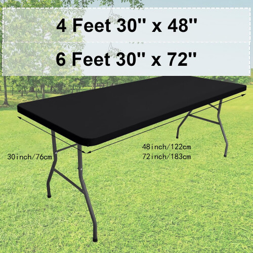 Elastic Picnic Tablecloth 30 x 48 in Navy Black Grey White 2