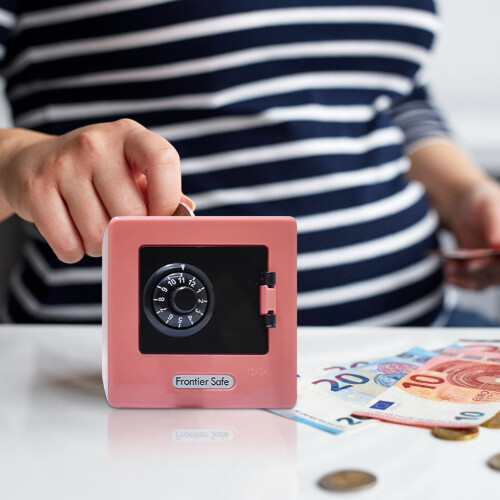 Plastic Coin and Cash Storage Box with Combination Lock 2