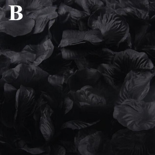 Black Silk Rose Petals 45mm 1000 pcs 2