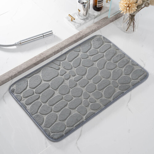Memory Foam Bath Rug 60x40cm Non-Slip Absorbent Mat 2