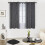 Grey Blackout Curtains with Silver Foil Wave Dots, 38x36 2