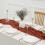 Beige Cheesecloth Table Runner 118 x 35.5 in 4