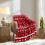 Stijggn kerstplaid, rood, 100x150cm 4