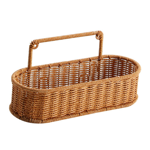 Oval Hanging Storage Basket – PP Rattan, Wall-Mount or 2