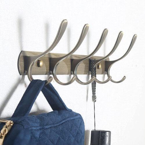 Metal Wall Coat Hook Rack with 5 Hooks 1