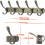 Metal Wall Coat Hook Rack with 5 Hooks 4