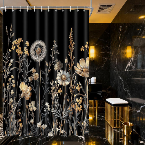 Christmas Shower Curtain 60x72in Waterproof Polyester 1