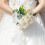 Artificial Champagne Rose Bouquet White 30x17cm 4