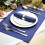 4-Pack Navy Polyester Place Mats 13x19 Inch 2