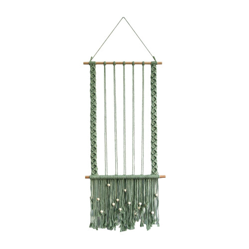 Boho macrame wall decor frame set green 1