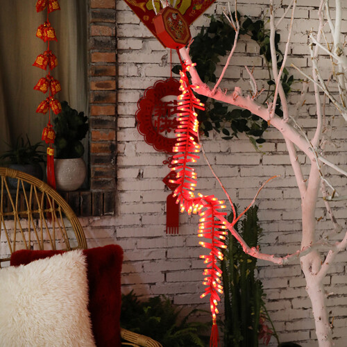 92-LED Electronic Firecracker Light String 1.35m 2