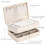 2-Layer Jewelry Organizer Box – Beige PU Leather, Portable 2