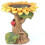 Vogelbad met zonnebloem van hars voor buiten. 5
