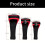 3Pcs Long Neck Mesh Golf Club Cover Replacement Professinal-Red 3