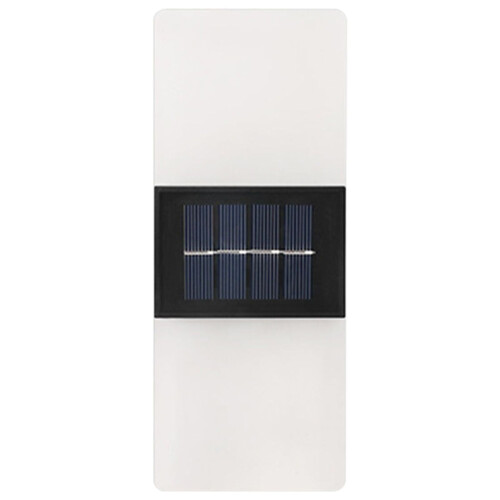 2-Pack Solar Fence Lights, White Acrylic, IP65 Waterproof 1