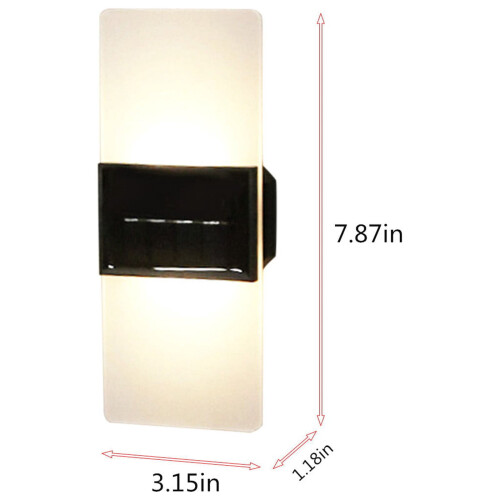 2-Pack Solar Fence Lights, White Acrylic, IP65 Waterproof 2