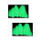 2St Lichtgroene Plastic Aquarium Decor Fluorescerend Rockery 6
