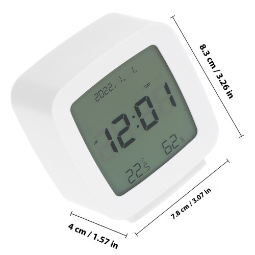 Digital Clock White 1pack 3.3x3.1x1.6in 1